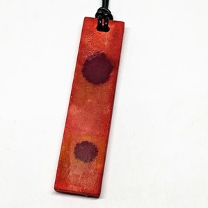 Handcrafted Coral & Purple Concrete Pendant